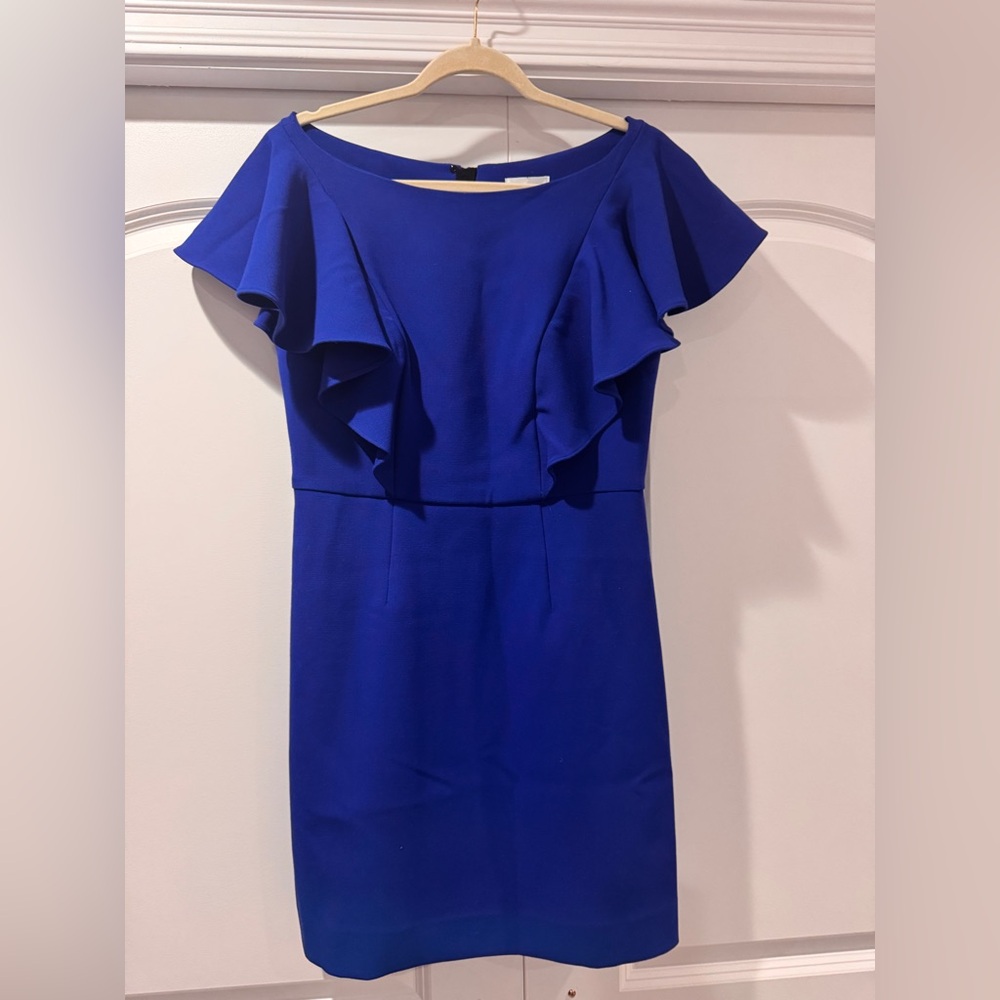 Elegant Blue Ruffle Dress